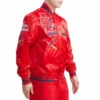 St louis cardinals mashup full snap satin varsity jacket red 3