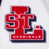 St louis cardinals mashup womans wool leather varsity jacket navywhite 6
