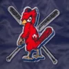 St louis cardinals mashup wool leather varsity jacket navy 5