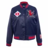St louis cardinals mashup wool leather varsity jacket navy 7