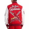 St louis cardinals mashup wool leather varsity jacket redwhite 3