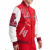 St louis cardinals mashup wool leather varsity jacket redwhite 4