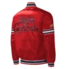 St louis cardinals midfield full snap satin varsity jacket red 4