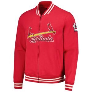 St louis cardinals pack pro camden full zip track jacket red 1