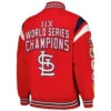 St louis cardinals quick full snap varsity jacket red 2 1