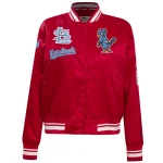 St. Louis Cardinals Women's Retro Classic Red Satin Jacket