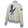 St louis cardinals retro classic womens full snap satin varsity jacket white 5