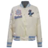 St louis cardinals retro classic womens full snap satin varsity jacket white 7