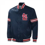 St. Louis Cardinals Slider Navy Satin Jacket