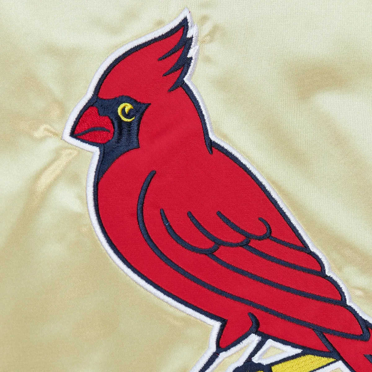 St louis cardinals team og 20 full zip satin varsity jacket gold 6
