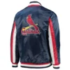 St louis cardinals the ace satin varsity jacket navy 2