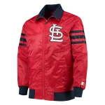 St. Louis Cardinals The Captain II Red Satin Bomber Jacket