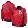 St louis cardinals the captain ii satin varsity jacket red 4