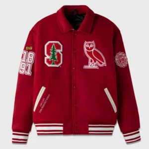 Stanford cardinal campus red varsity jacket