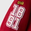 Stanford cardinal campus red wool varsity sleeve logo