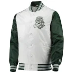 Michigan State Spartans The Legend White/Green Satin Jacket