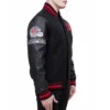 Tampa bay buccaneers old english wool leather varsity jacket black 1