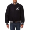 Tampa bay lightning one color wool varsity jacket navy 1