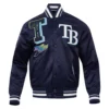 Tampa bay rays mashup rib satin jacket navy