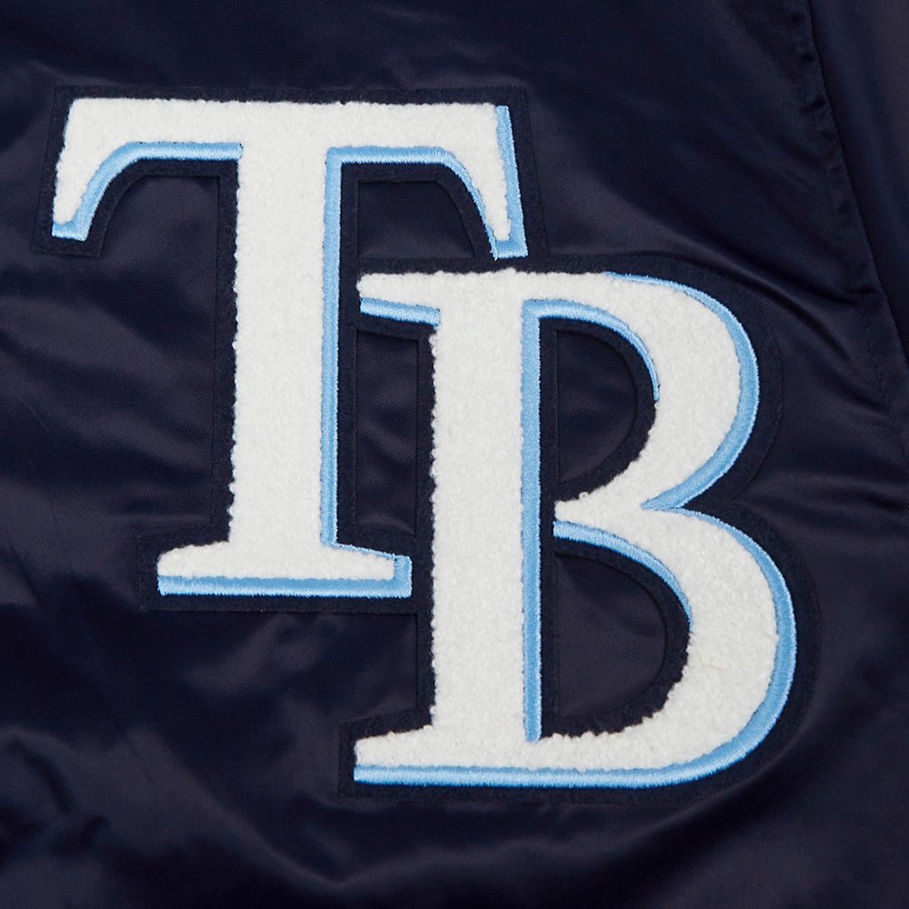 Tampa bay rays mashup rib satin jacket navy 5