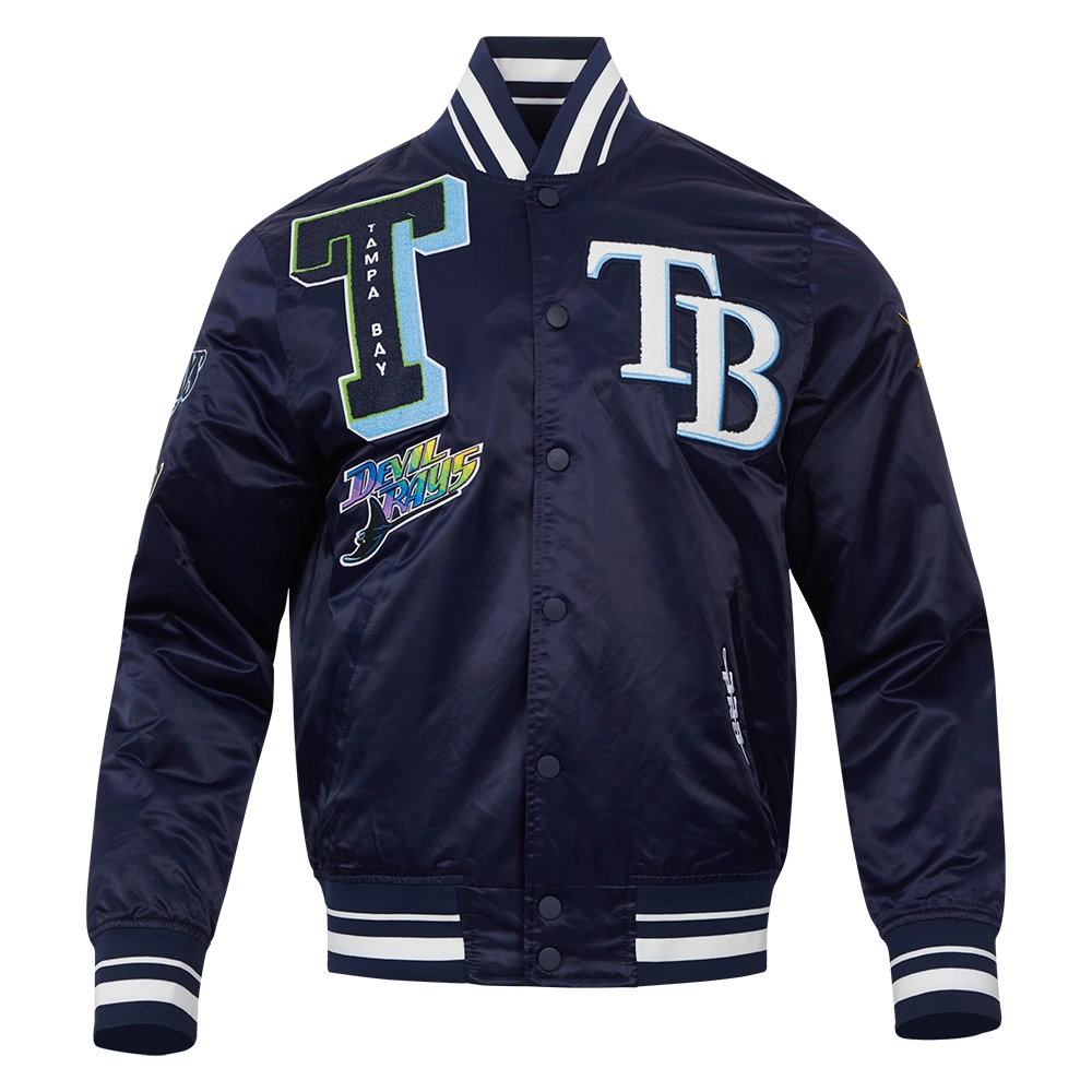 Tampa bay rays mashup rib satin jacket navy