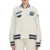 Tampa bay rays retro classic womens full snap varsity jacket white 3