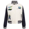 Tampa bay rays retro classic wool leather varsity jacket white black 8
