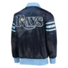 Tampa bay rays the captain ii satin varsity jacket navy 2
