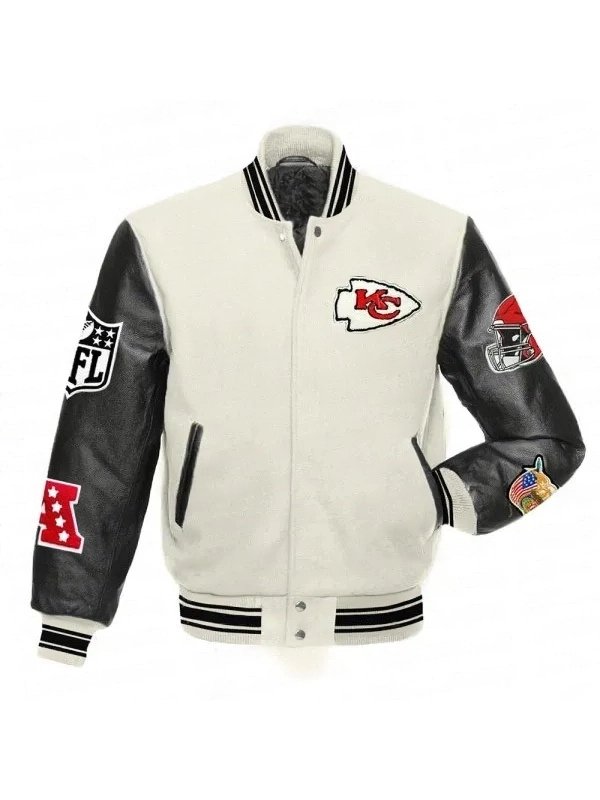 Taylor swift chiefs white black jacket