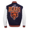 Team badge chicago bears ribbed bomber jacket