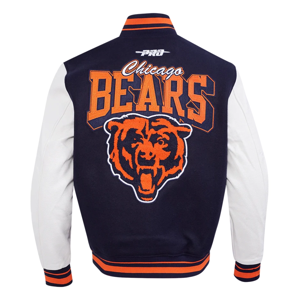 Team badge chicago bears ribbed bomber jacket