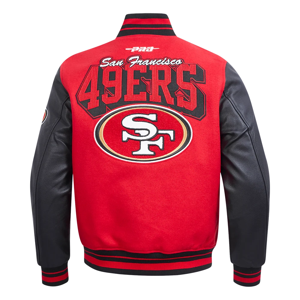 Team badge mens san francisco 49ers varsity jacket