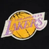 Team history la lakers vintage logo black varsity jacket