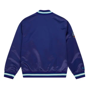 Team og 20 lightweight satin varsity jacket charlotte hornets 1