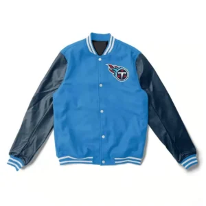 Tennessee titans letterman rib wool leather jacket