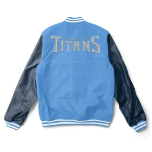 Tennessee titans letterman wool leather jacket