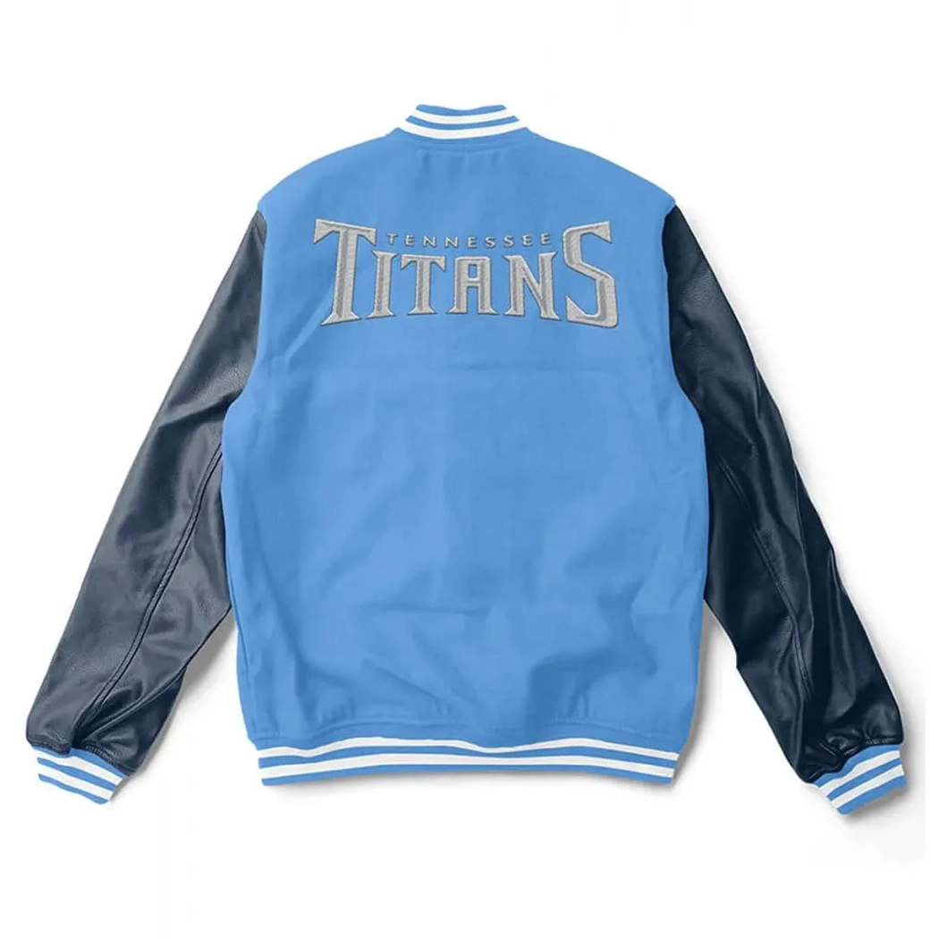 Tennessee titans letterman wool leather jacket
