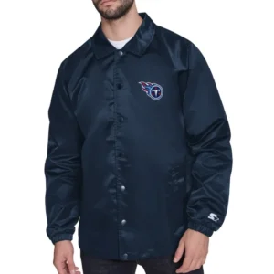 Tennessee titans retro logo coaches navy jacket