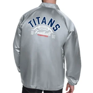Tennessee titans retro logo coaches satin grey jacket