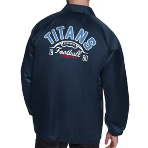 Tennessee titans retro logo coaches satin navy jacket