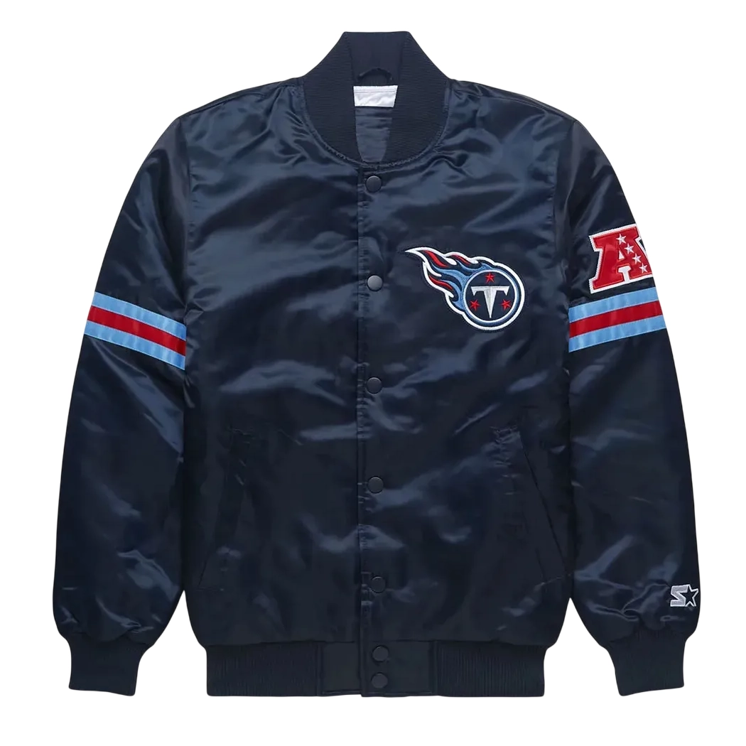 Tennessee titans striped full snap jacket