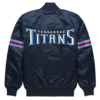 Tennessee titans striped full snap satin jacket