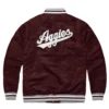 Texas am aggies full snap satin varsity jacket maroon 1 1