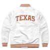 Texas longhorns full snap logo varsity jacket white 1 1