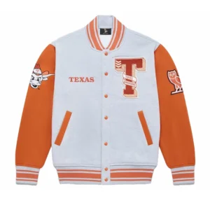 Texas longhorns full snap varsity jacket