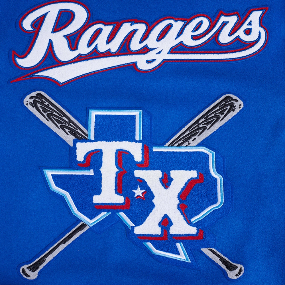 Texas rangers mashup wool leather varsity jacket bluewhite 2 1