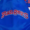 Texas rangers retro classic full snap satin varsity jacket blue 1