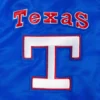 Texas rangers retro classic full snap satin varsity jacket blue 2