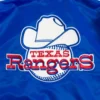 Texas rangers retro classic full snap satin varsity jacket blue 4