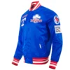 Texas rangers retro classic full snap satin varsity jacket blue 7